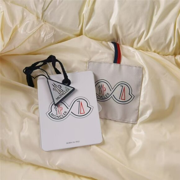 Moncler Cream Quilted Puffer Jacket | 70th Anniversary Edition, Removable Hood - Picture 4 of 8